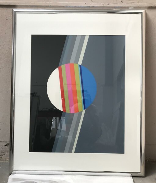 Bild / 85x107 cm Kreis mit Farben Bauhaus
