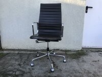 Vitra Aluminium Chair EA 119 leather color Chocolate