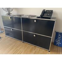 USM Haller Sideboard 150x35x74 cm Schwarz