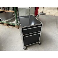 USM Haller Container Bürocontainer Schwarz mit 2 Schubladen