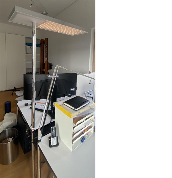 Nimbus Office Air LED Chrom dimmbar mit Sensor für USM Haller Tische