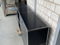 USM Haller Sideboard 200x35x74 cm Schwarz