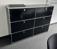 USM Haller Sideboard 150x35x109 cm / schwarz