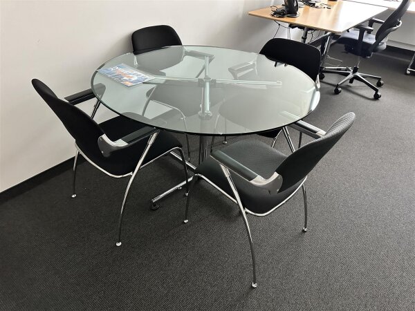 USM Kitos Tisch Glas rund Durchmesser wählbar 110 cm