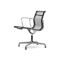 Vitra Aluminium Chair EA 107, Schwarz, Netzgewebe,...