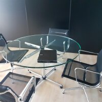 Vitra Aluminium Chair EA 107, Schwarz, Netzgewebe,...