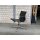 Vitra Aluminium Chair EA 107, Schwarz, Leder