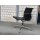 Vitra Aluminium Chair EA 107, Schwarz, Leder