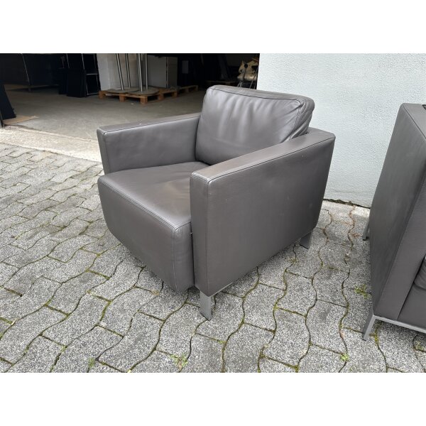 Walter Knoll Ledersessel Foster 500 dunkelbraun