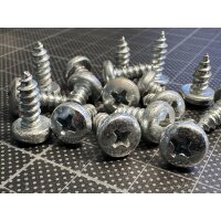 20 x USM Haller Blechschraube mit Linsenkopf und Kreuzschlitz 4,8x9,5.