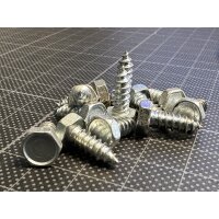 20 x USM Haller Blechschraube mit Sechskantkopf  4,8x9,5.