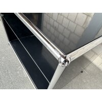 USM Haller Tisch mit Glasplatte Schwarz
