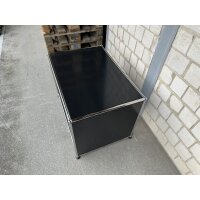 USM Haller Tisch mit Glasplatte Schwarz