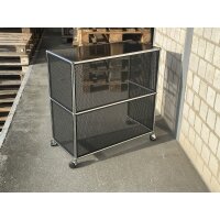 USM Haller Tisch Beistelltisch rollbar 75x35x74 cm schwarz