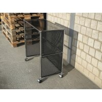 USM Haller Tisch Beistelltisch rollbar 75x35x74 cm schwarz