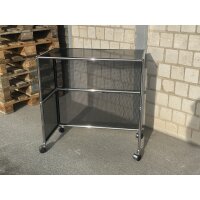 USM Haller Tisch Beistelltisch rollbar 75x35x74 cm schwarz