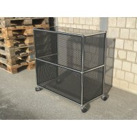 USM Haller Tisch Beistelltisch rollbar 75x35x74 cm schwarz
