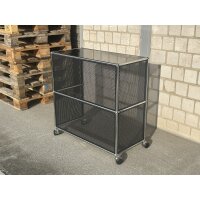 USM Haller Tisch Beistelltisch rollbar 75x35x74 cm schwarz